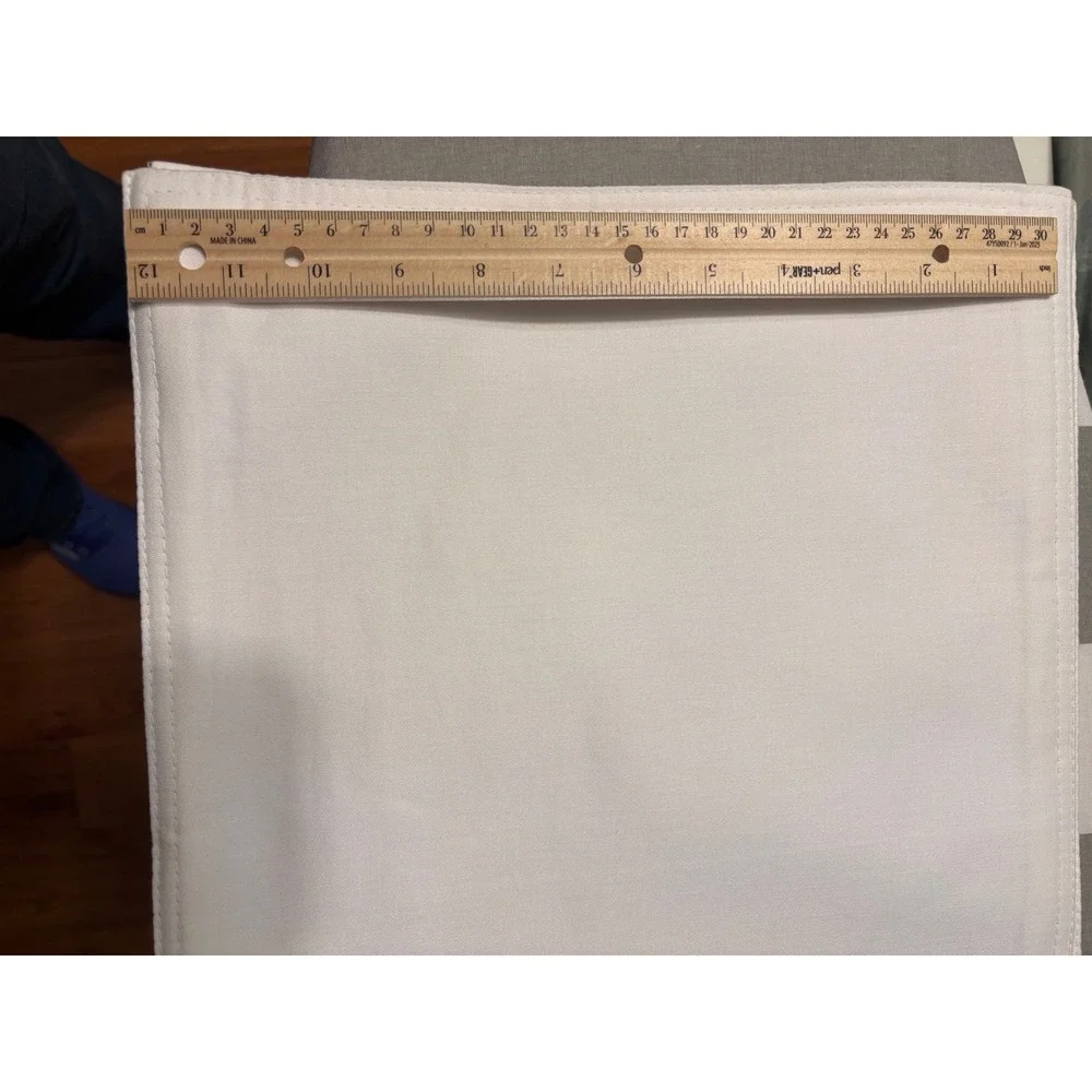 Set of 4 White Cotton Placemats and Napkins with Embroidered Signature‎ NEW
